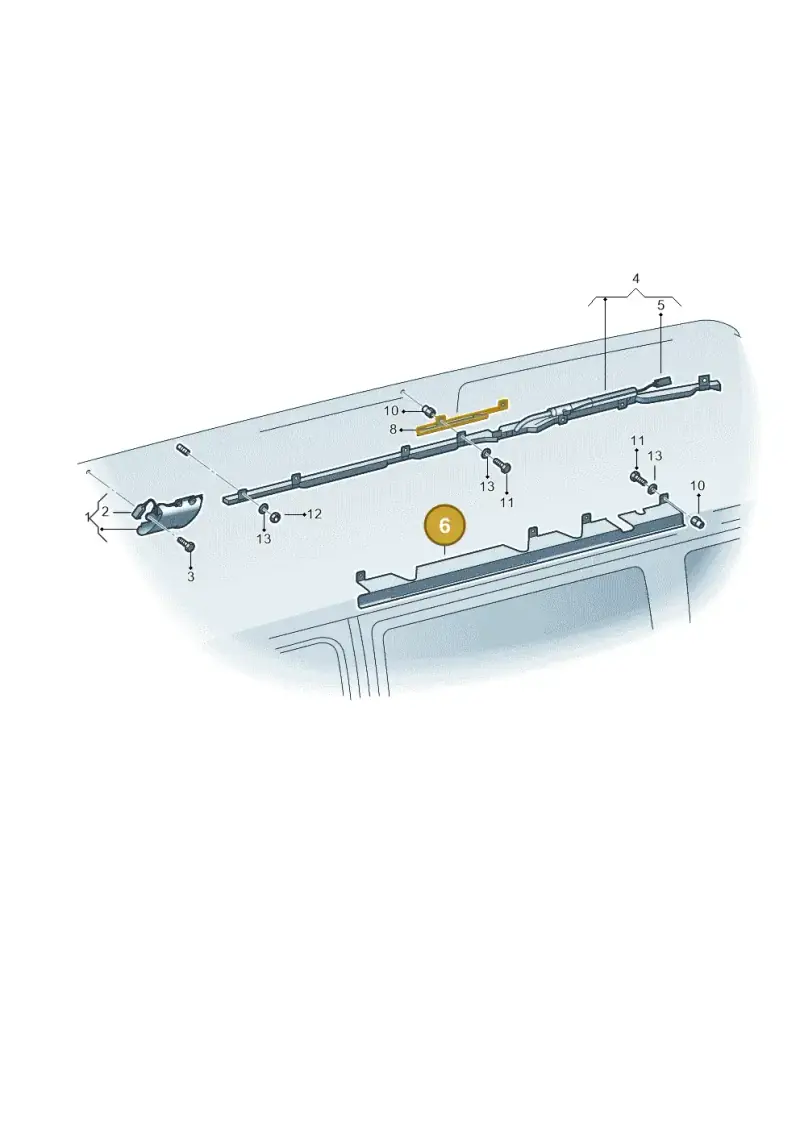 7E5880531 — Volkswagen Caravelle (2015-2019) diagram 410880300, position 6