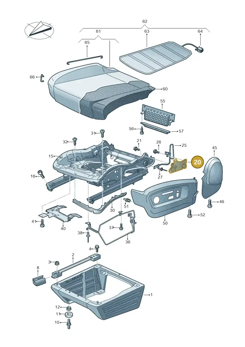 7E5881651 — Volkswagen Transporter Multivan (2019-2024) diagram 861881020, position 20