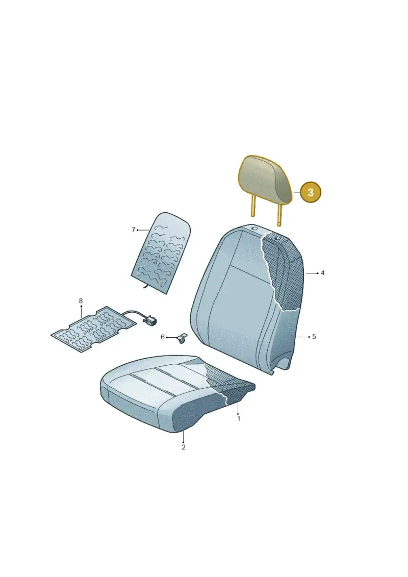 7E5881901BMRL1 — Volkswagen Transporter Multivan (2019-2024) diagram 861881700, position 3