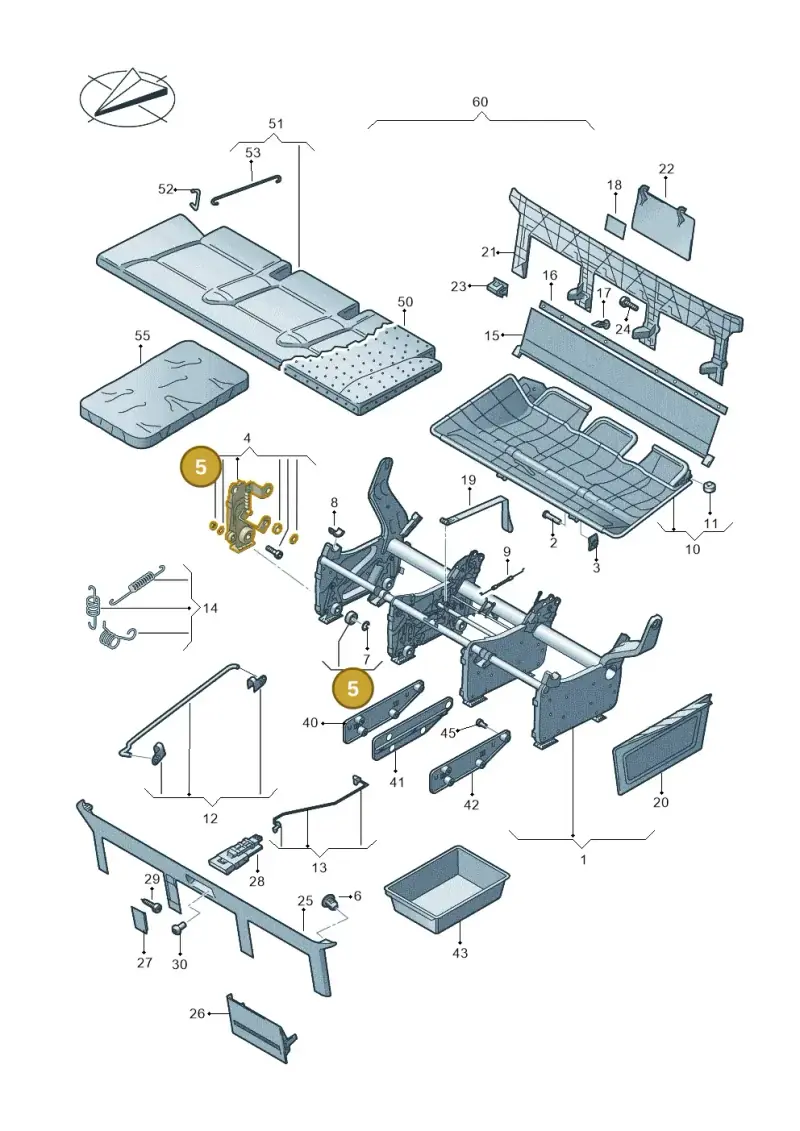 7E5883277 — Volkswagen Transp. caravelle (2011-2015) diagram 410885300, position 5