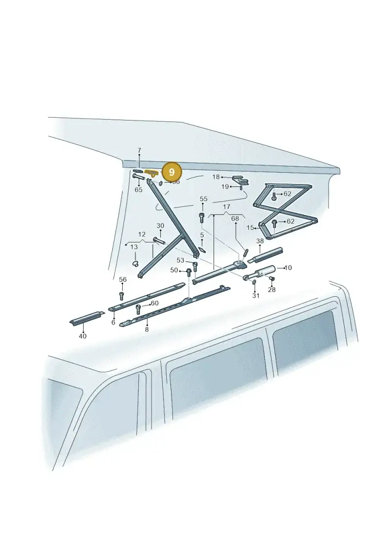 7E7875161A — Volkswagen Caravelle (2019-2024) diagram 452875200, position 9