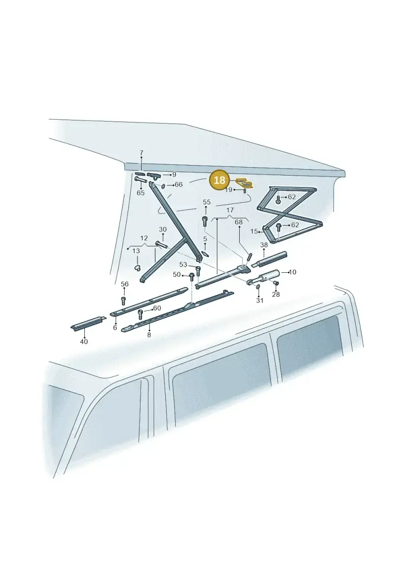 7E7875176A — Volkswagen Caravelle (2019-2024) diagram 452875200, position 18