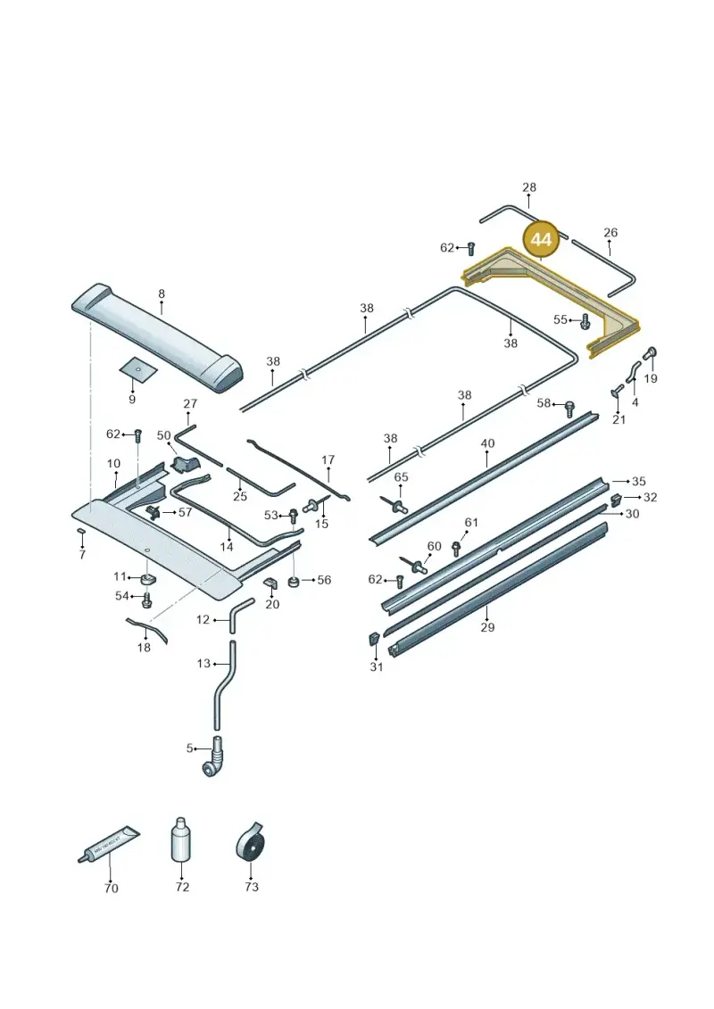 7E7875341 — Volkswagen Caravelle (2019-2024) diagram 452875000, position 44
