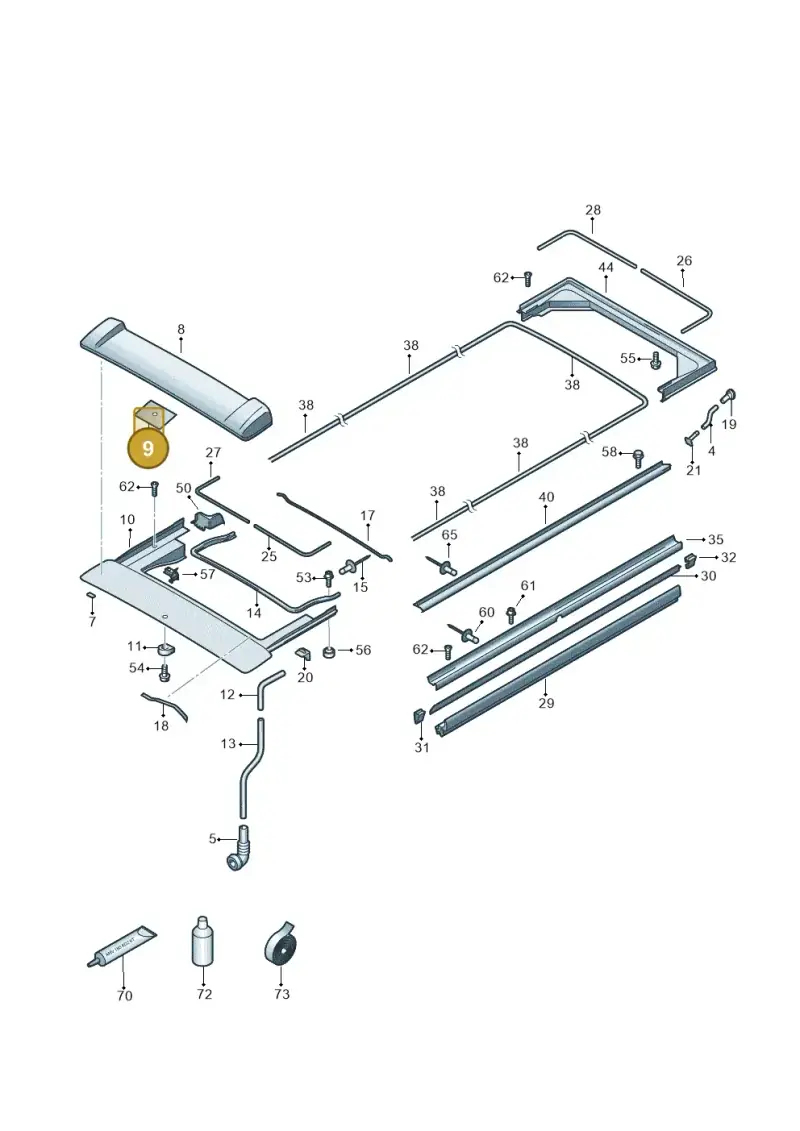 7E7875599 — Volkswagen Caravelle (2019-2024) diagram 452875000, position 9