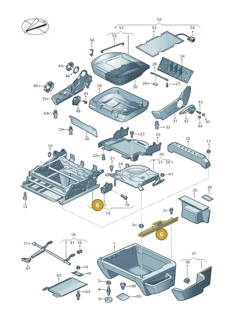 7E7881202B — Volkswagen Transport. multivan (2019-2024) diagram 861881000, position 6