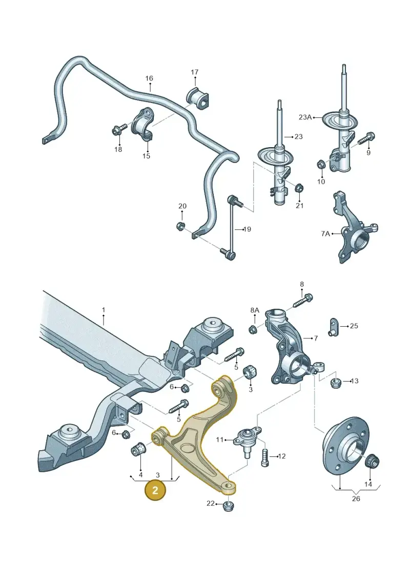 7E8407151B — Volkswagen Single-cab transp. (2015-2019) diagram 410407000, position 2