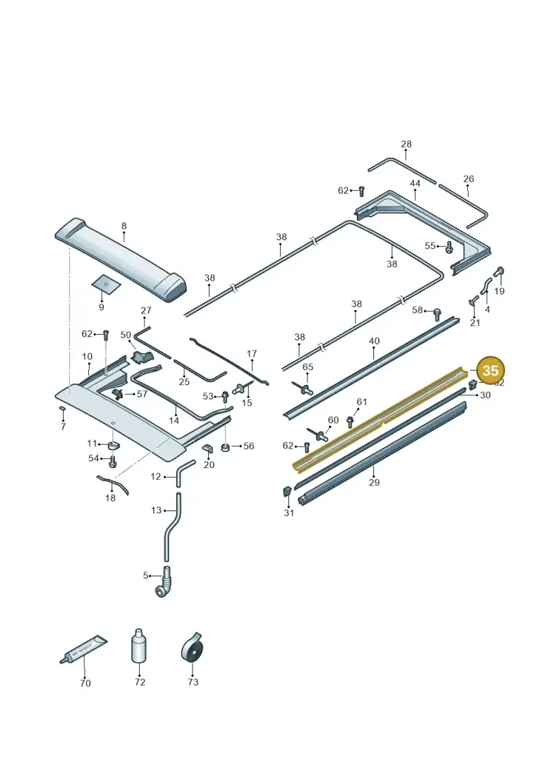 7E8875324 — Volkswagen Caravelle (2019-2024) diagram 452875000, position 35