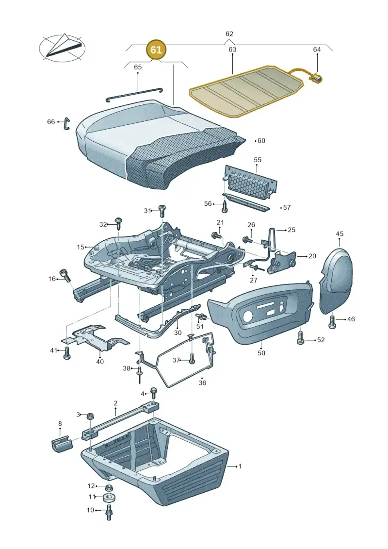 7E9881405CCZPQ — Volkswagen Caravelle (2019-2024) diagram 861881020, position 61