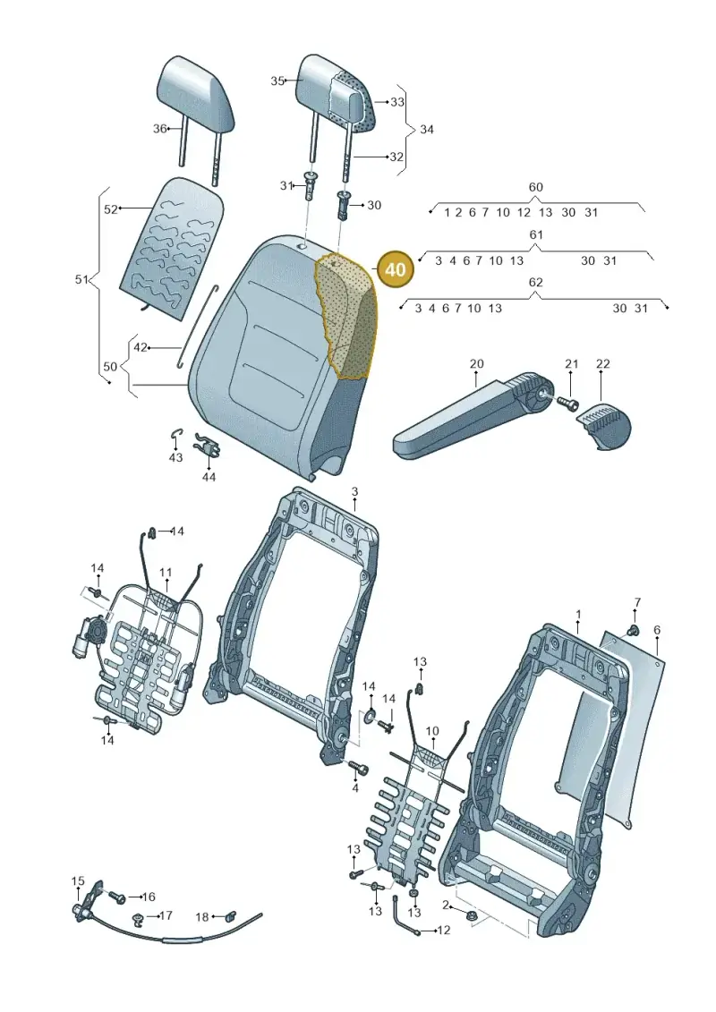 7E9881776 — Volkswagen Transp. caravelle (2011-2015) diagram 679881500, position 40