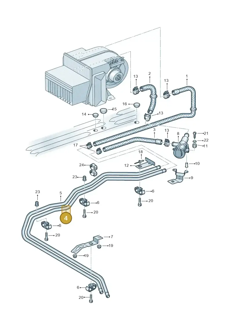 7F0819911 — Volkswagen Single-cab transp. (2019-2024) diagram 411819750, position 4