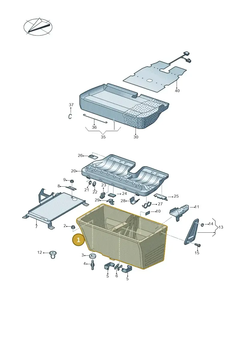 7F2881681B — Volkswagen Transporter Single Cab (2019-2024) diagram 861881100, position 1