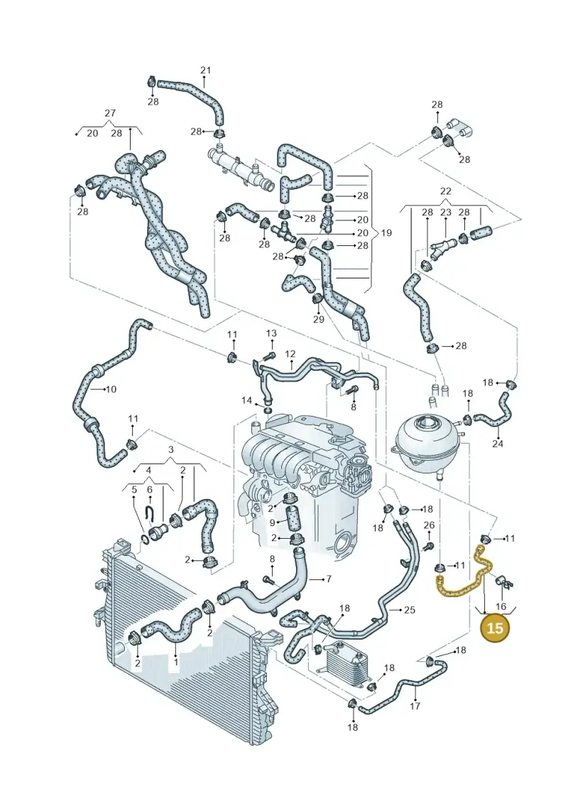 7H0122109A — Volkswagen Transp. caravelle (2008-2009) diagram 479121470, position 15