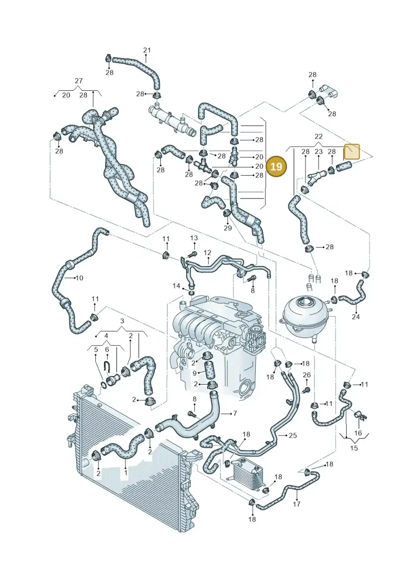 7H0122157AT — Volkswagen Transp. caravelle (2008-2009) diagram 479121470, position 19
