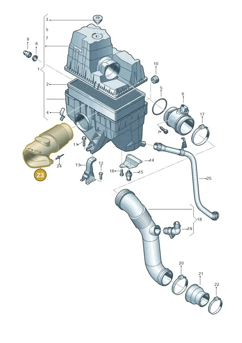 7H0129578B — Volkswagen Transp. caravelle (2008-2009) diagram 410129000, position 23