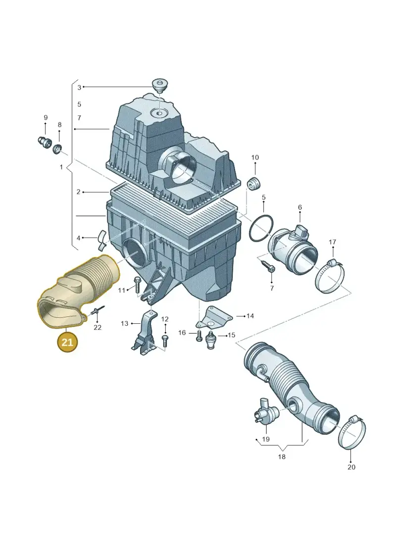 7H0129578B — Volkswagen Transp. caravelle (2011-2015) diagram 410129100, position 21