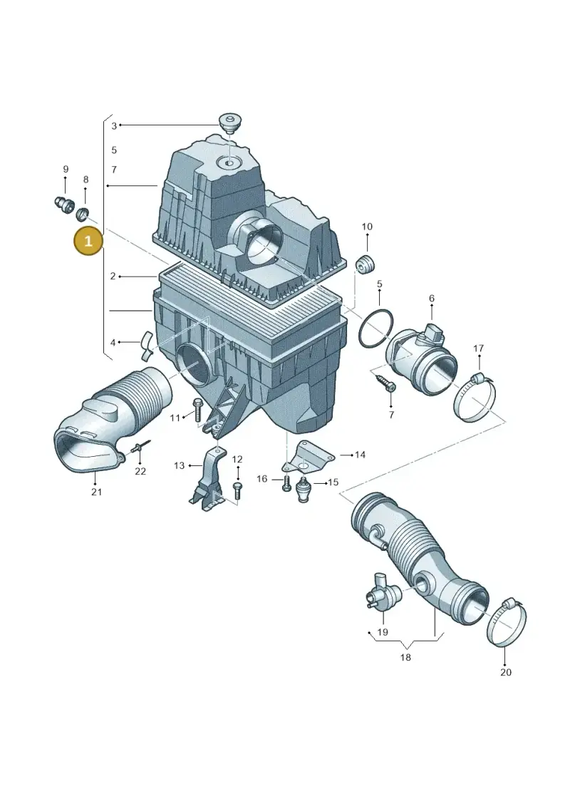 7H0129607K — Volkswagen Transp. caravelle (2011-2015) diagram 410129100, position 1