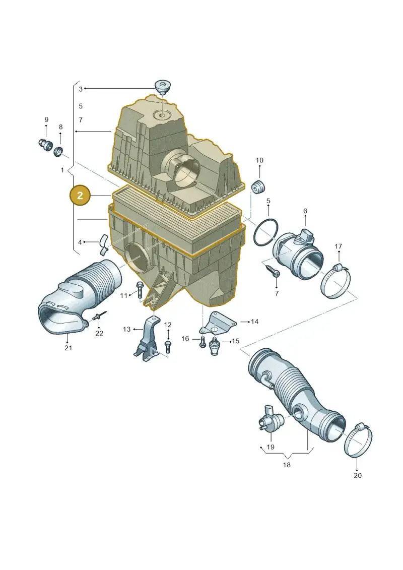 7H0129620A — Volkswagen Transp. caravelle (2011-2015) diagram 410129100, position 2
