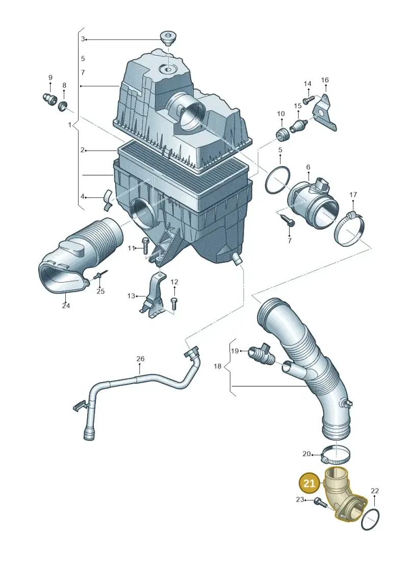7H0129654D — Volkswagen Transp. caravelle (2008-2009) diagram 410129200, position 21