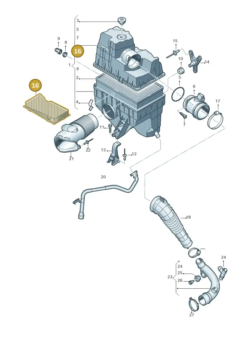 7H0129668 — Volkswagen Caravelle (2015-2019) diagram 731129000, position 16
