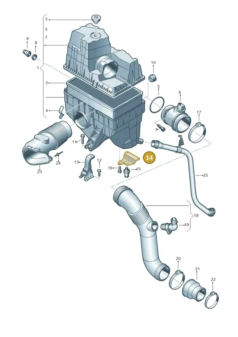 7H0129673C — Volkswagen Transp. caravelle (2008-2009) diagram 410129000, position 14