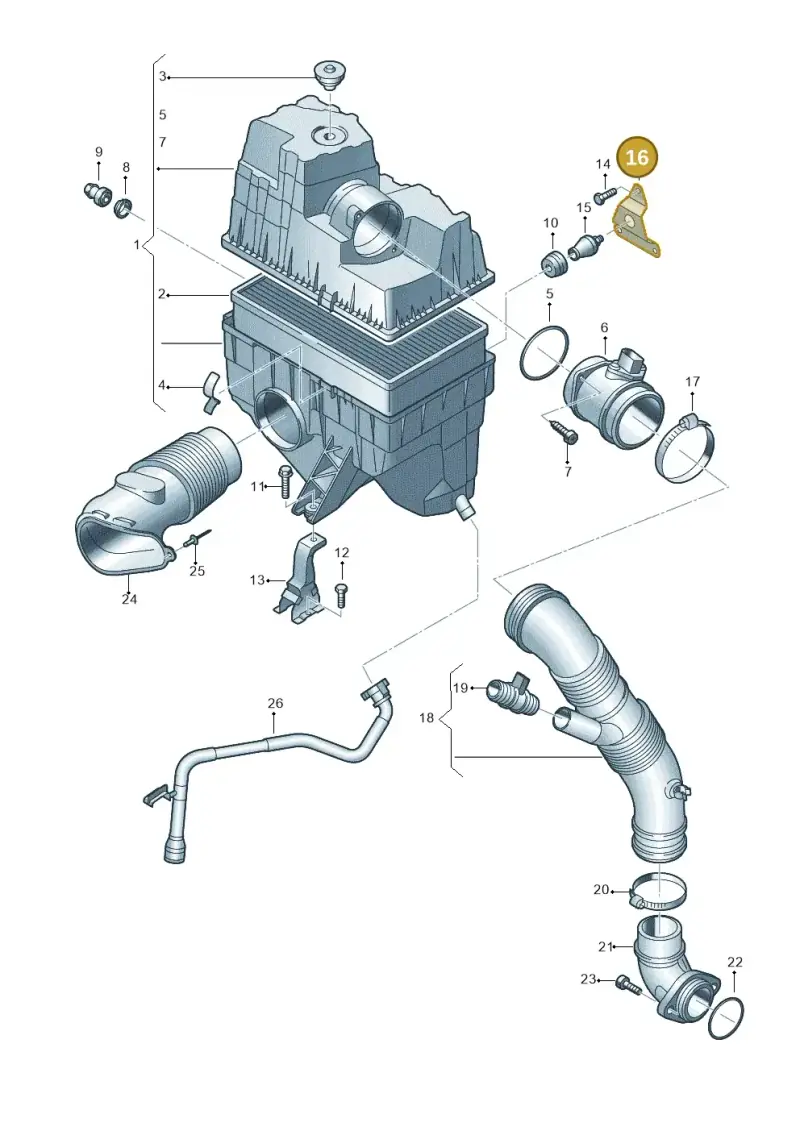 7H0129673C — Volkswagen Transp. caravelle (2008-2009) diagram 410129200, position 16