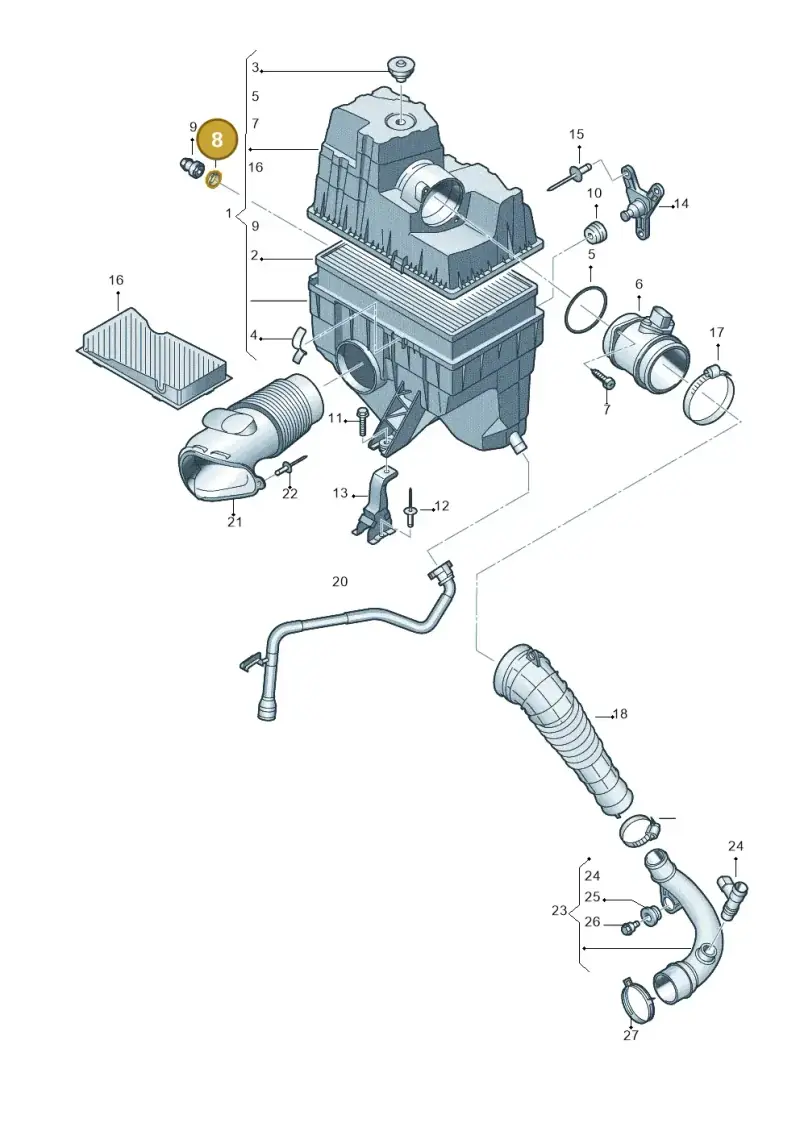 7H0129757 — Volkswagen Caravelle (2015-2019) diagram 731129000, position 8