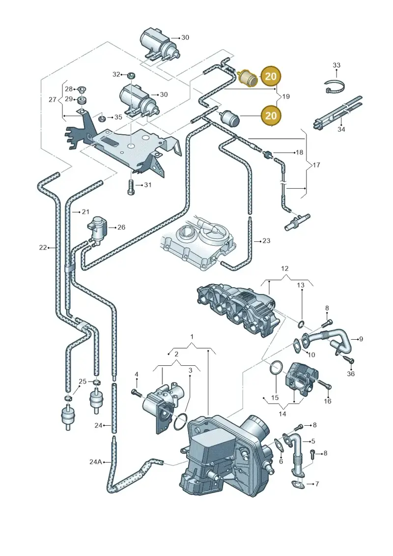 7H0129965 — Volkswagen Transp. caravelle (2011-2015) diagram 680131550, position 20