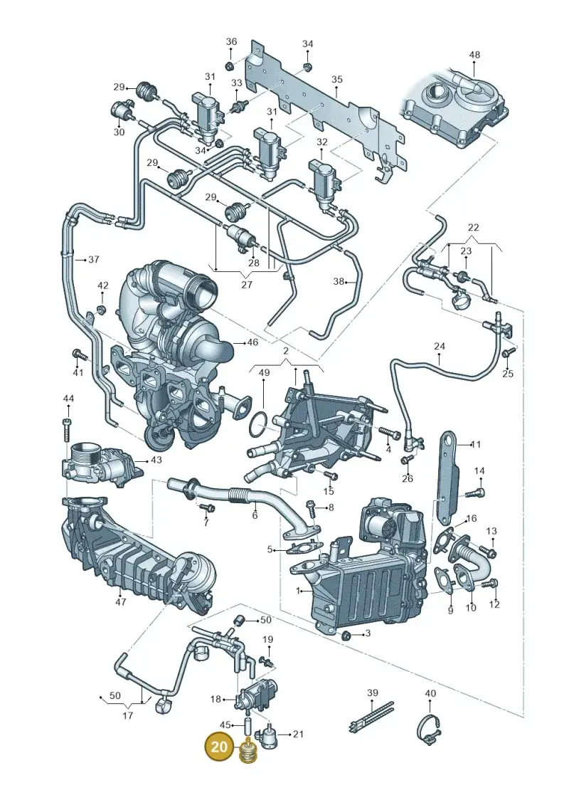 7H0129965 — Volkswagen Caravelle (2015-2019) diagram 861131200, position 20