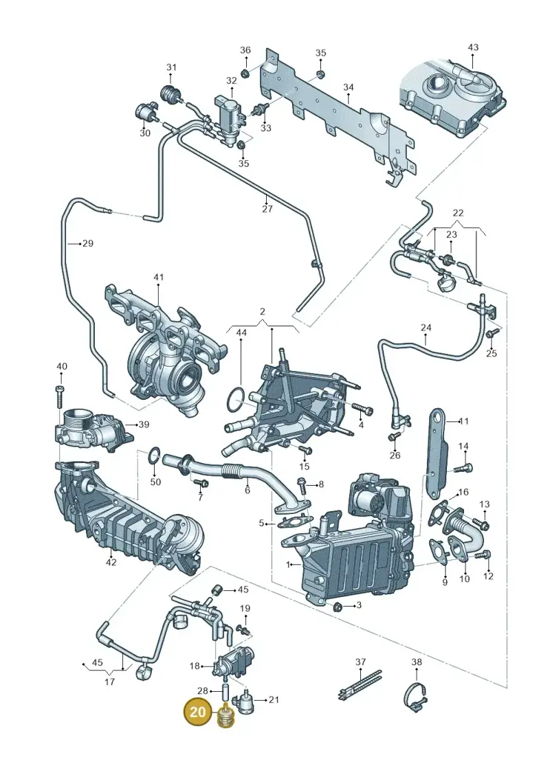 7H0129965 — Volkswagen Caravelle (2015-2019) diagram 862131150, position 20