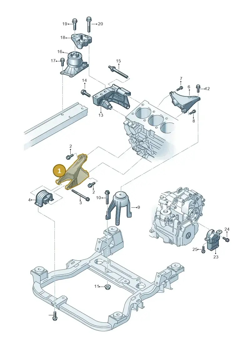 7H0199343 — Volkswagen Transp. caravelle (2011-2015) diagram 679199200, position 1
