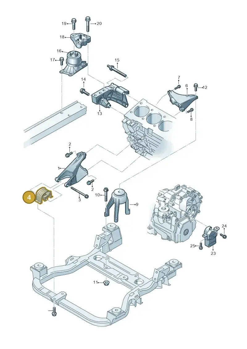 7H0199848G — Volkswagen Transp. caravelle (2011-2015) diagram 679199200, position 4