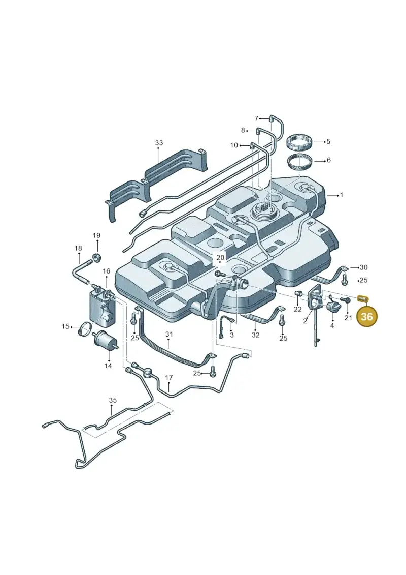 7H0201274 — Volkswagen Transp. caravelle (2009-2011) diagram 410201050, position 36
