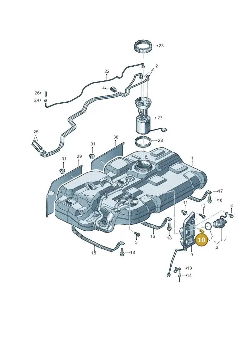 7H0201274 — Volkswagen MAN TGE 55 (2016-2021) diagram 806201061, position 10