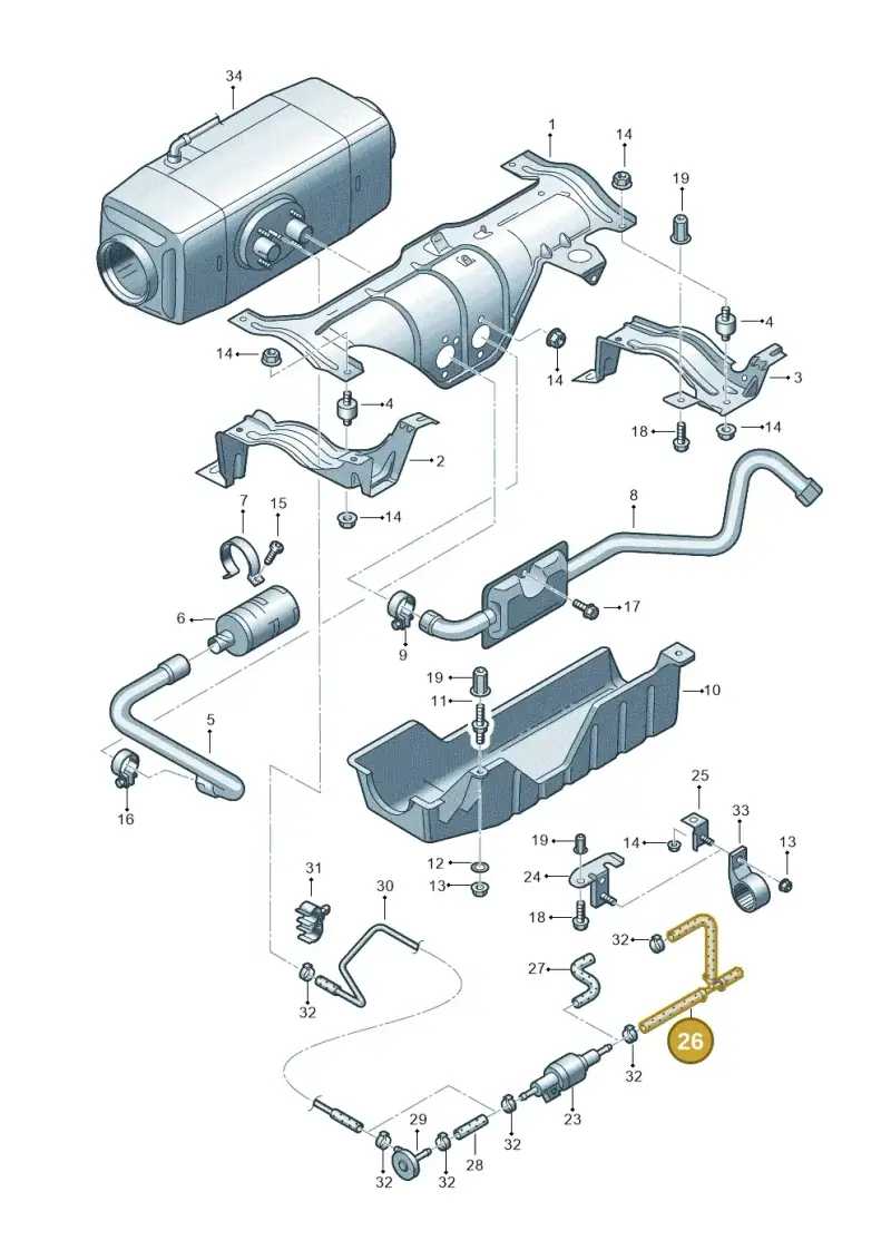 7H0201312A — Volkswagen Transp. dropside (2009-2011) diagram 411819480, position 26
