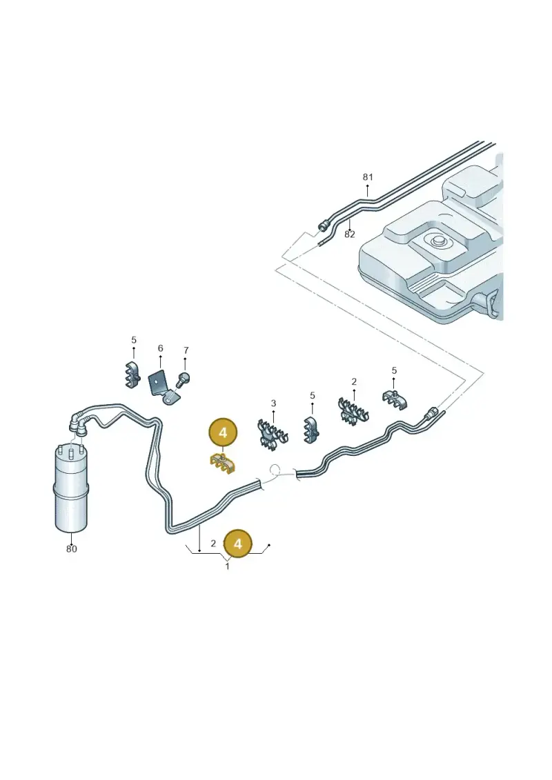 7H0201449A — Volkswagen Caravelle (2015-2019) diagram 679201250, position 4