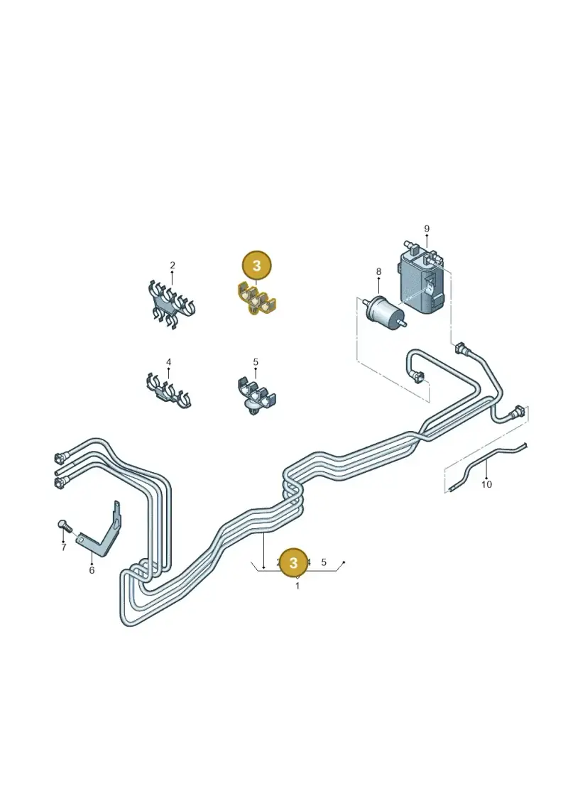 7H0201449A — Volkswagen Transp. caravelle (2011-2015) diagram 731201150, position 3