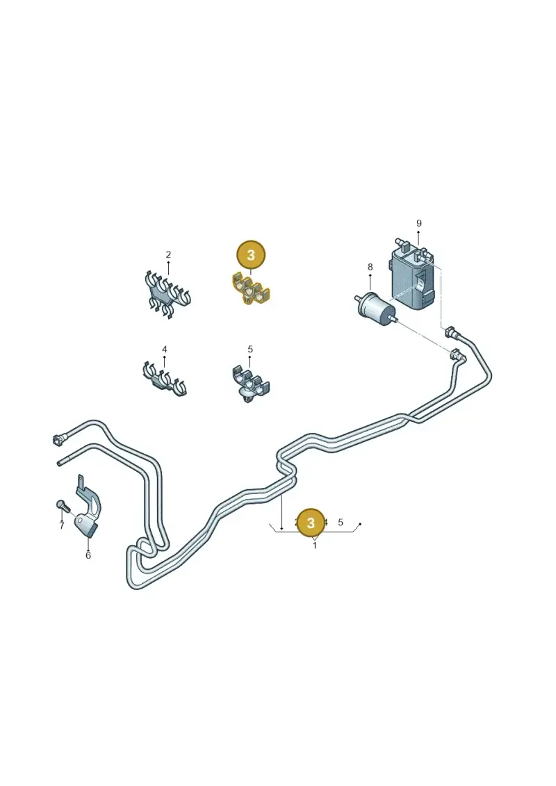 7H0201449A — Volkswagen Caravelle (2015-2019) diagram 731201180, position 3
