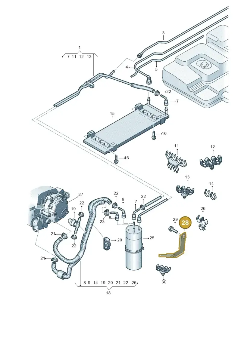 7H0201503A — Volkswagen TRANSPORTER/4MOTION    06 (2005-2006) diagram 410201250, position 28