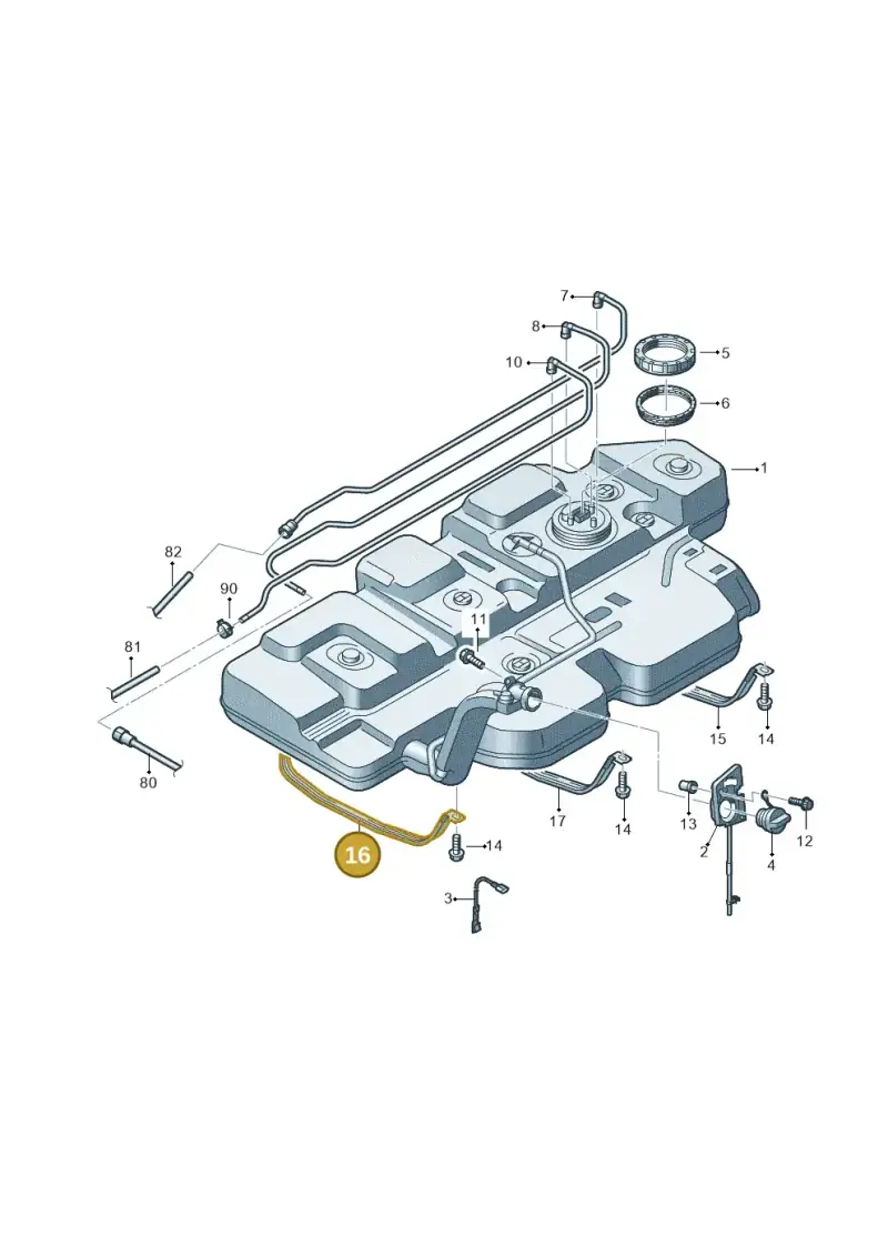 7H0201651C — Volkswagen California Camper (2011-2015) diagram 679201060, position 16