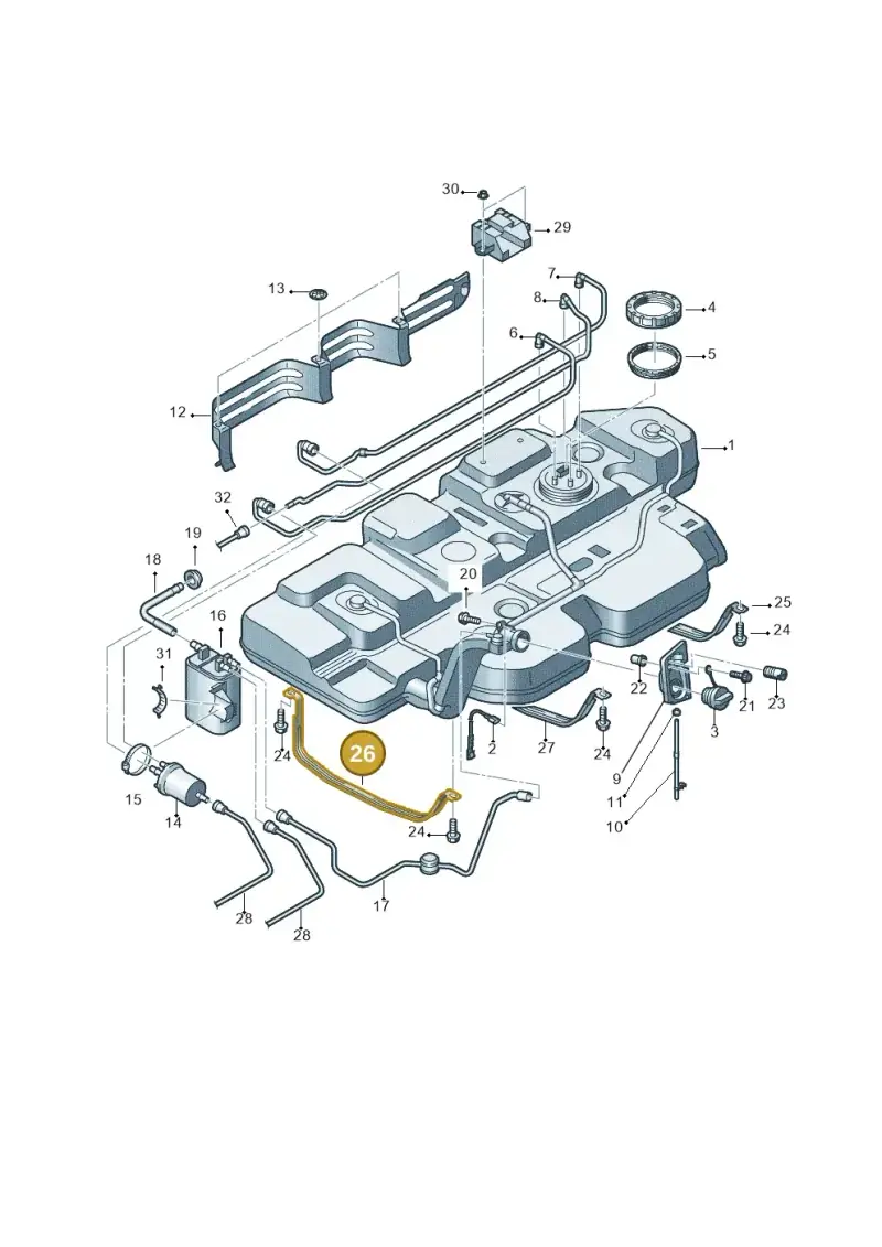 7H0201651C — Volkswagen Transp. caravelle (2011-2015) diagram 731201480, position 26