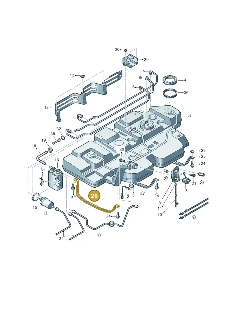 7H0201651C — Volkswagen Caravelle (2015-2019) diagram 862201400, position 26