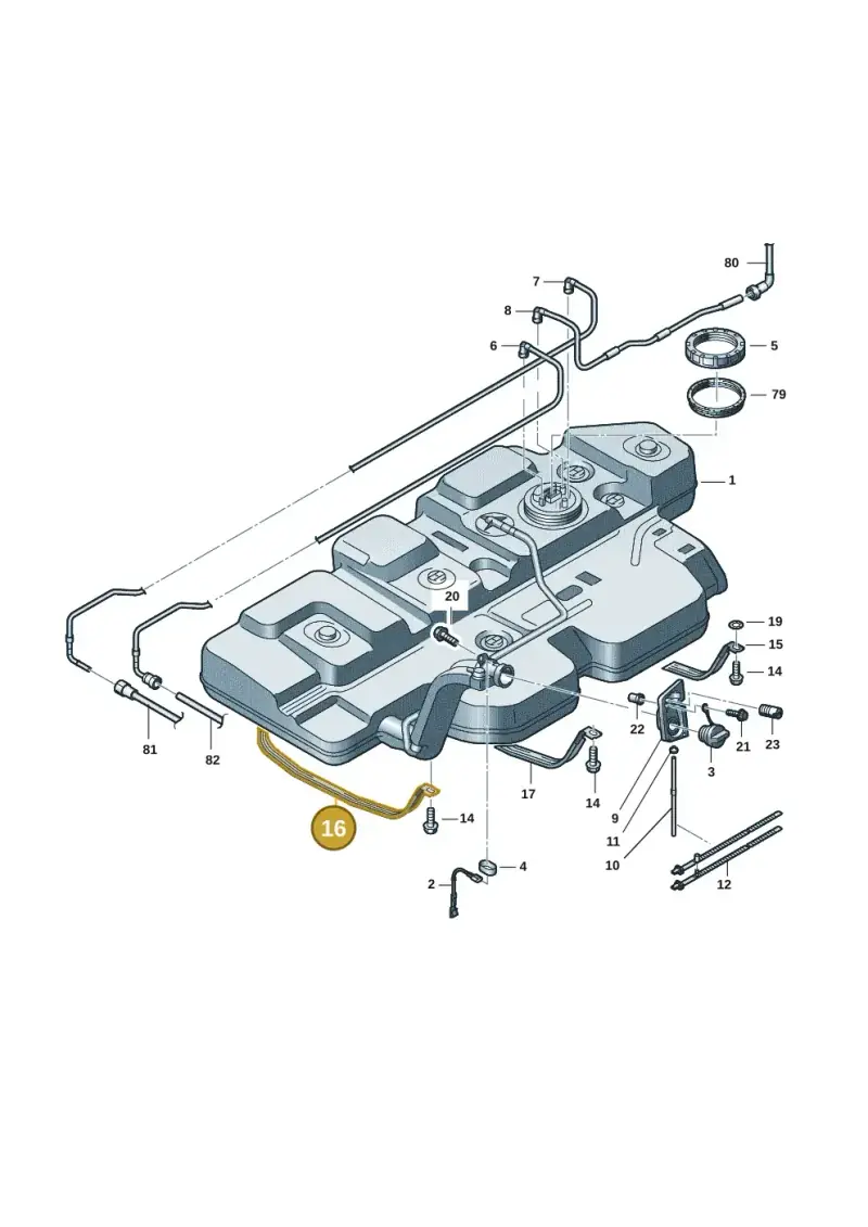 7H0201651C — Volkswagen Transport. multivan (2019-2024) diagram 7em201060, position 16