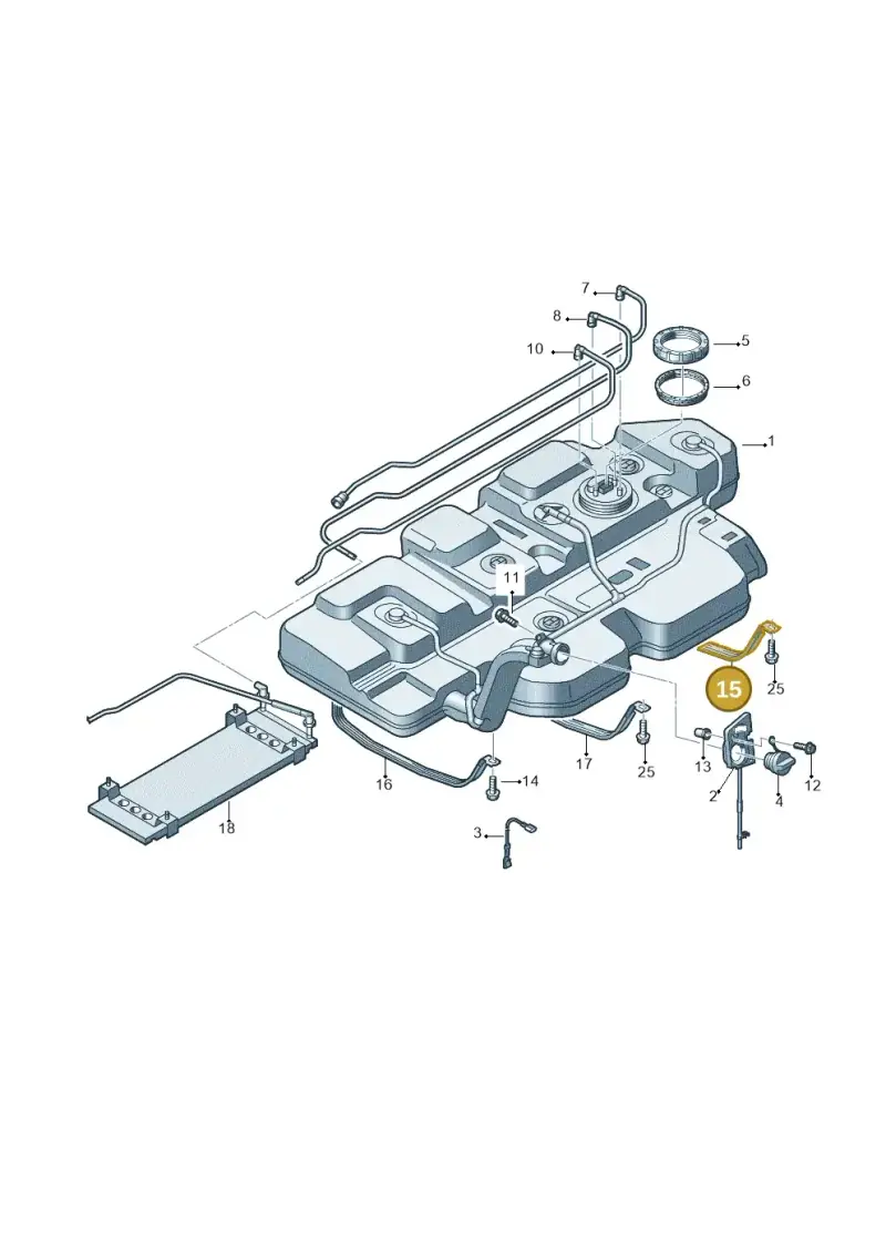 7H0201653C — Volkswagen Transp. caravelle (2008-2009) diagram 410201060, position 15