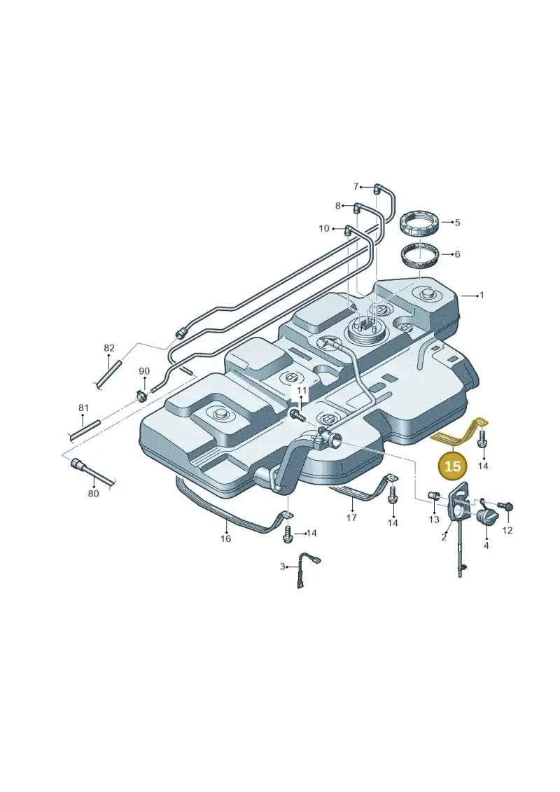 7H0201653C — Volkswagen California Camper (2011-2015) diagram 679201060, position 15