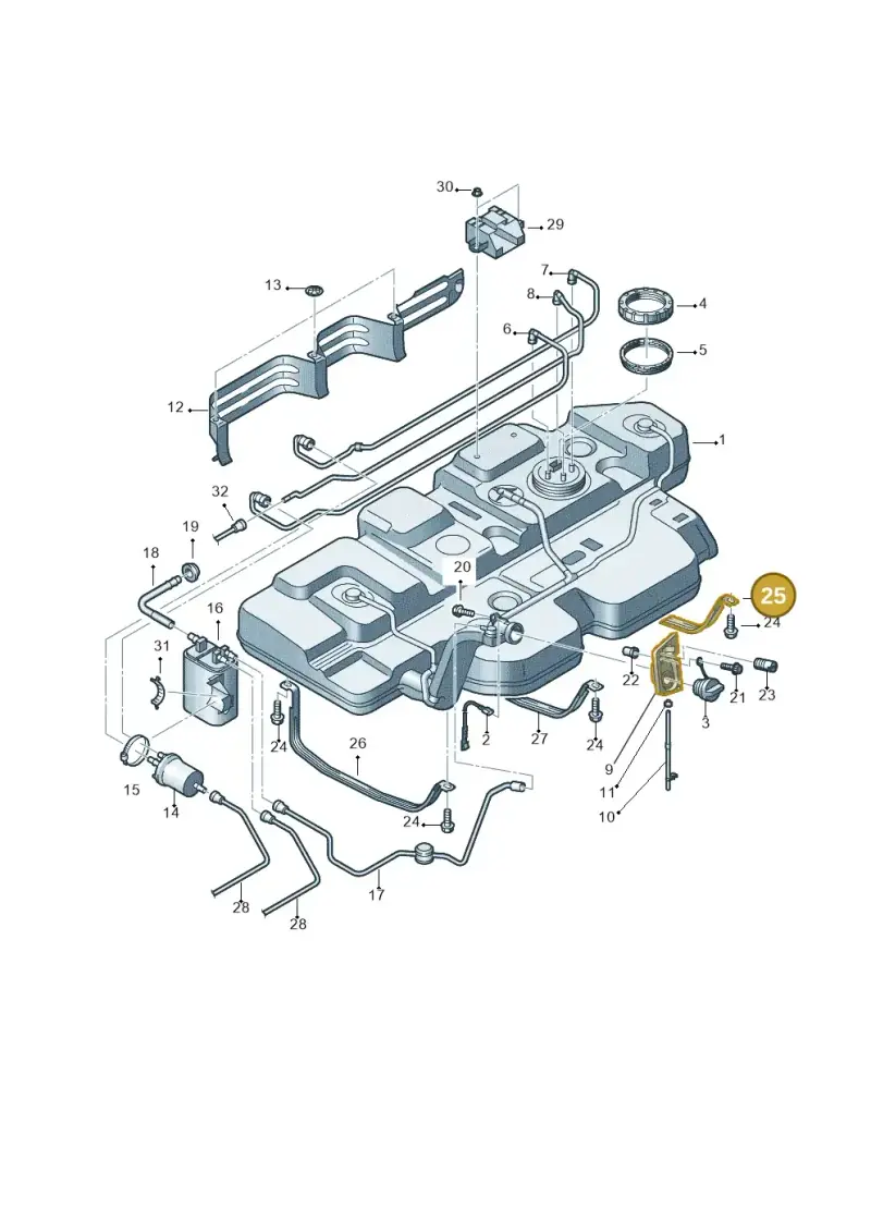 7H0201653C — Volkswagen Transp. caravelle (2011-2015) diagram 731201480, position 25