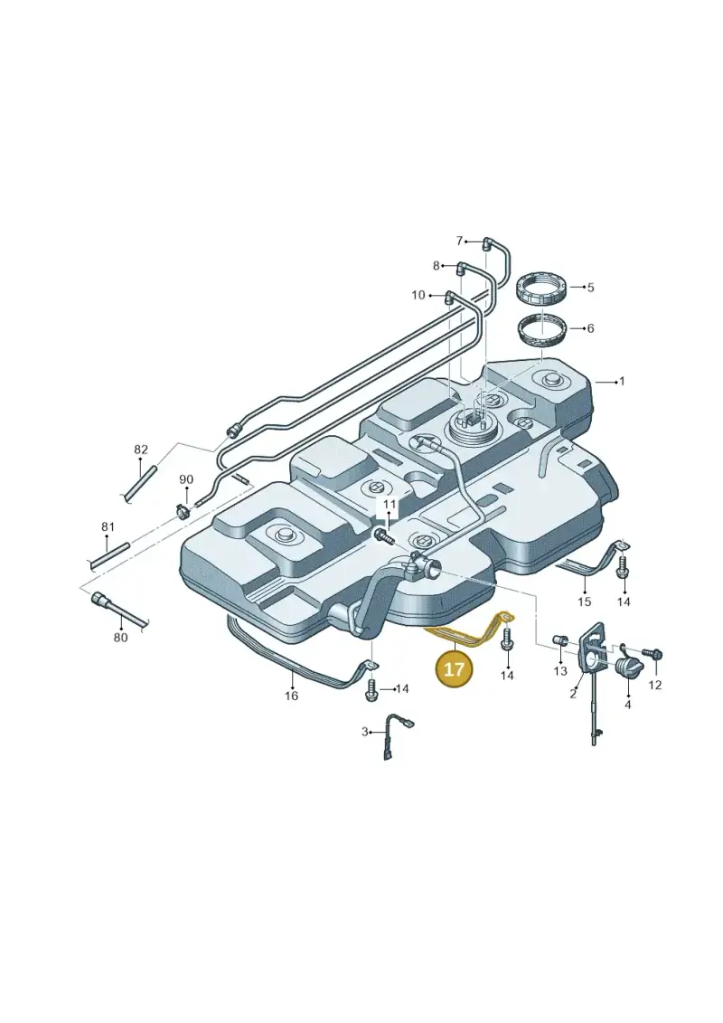 7H0201654C — Volkswagen California Camper (2011-2015) diagram 679201060, position 17