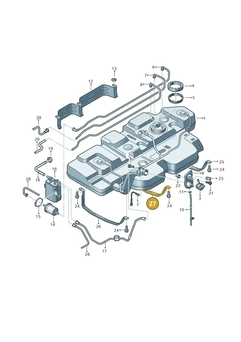 7H0201654C — Volkswagen Transp. caravelle (2011-2015) diagram 731201450, position 27