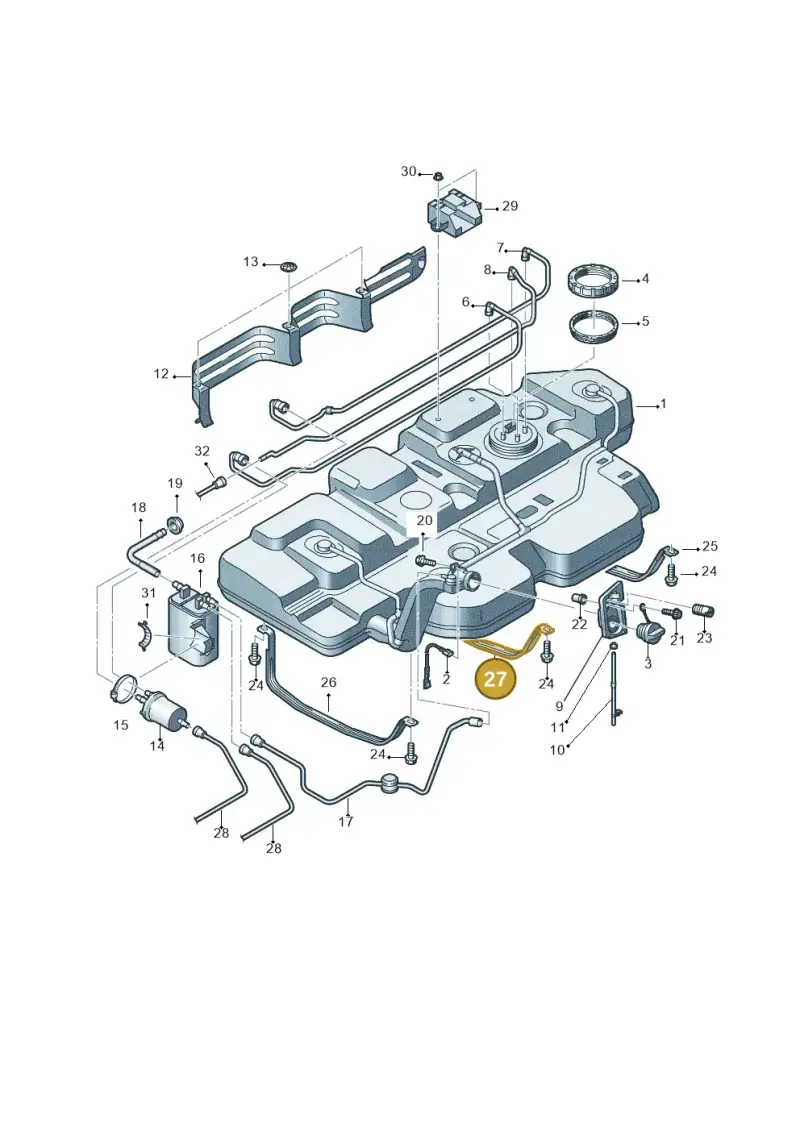 7H0201654C — Volkswagen Transp. caravelle (2011-2015) diagram 731201480, position 27