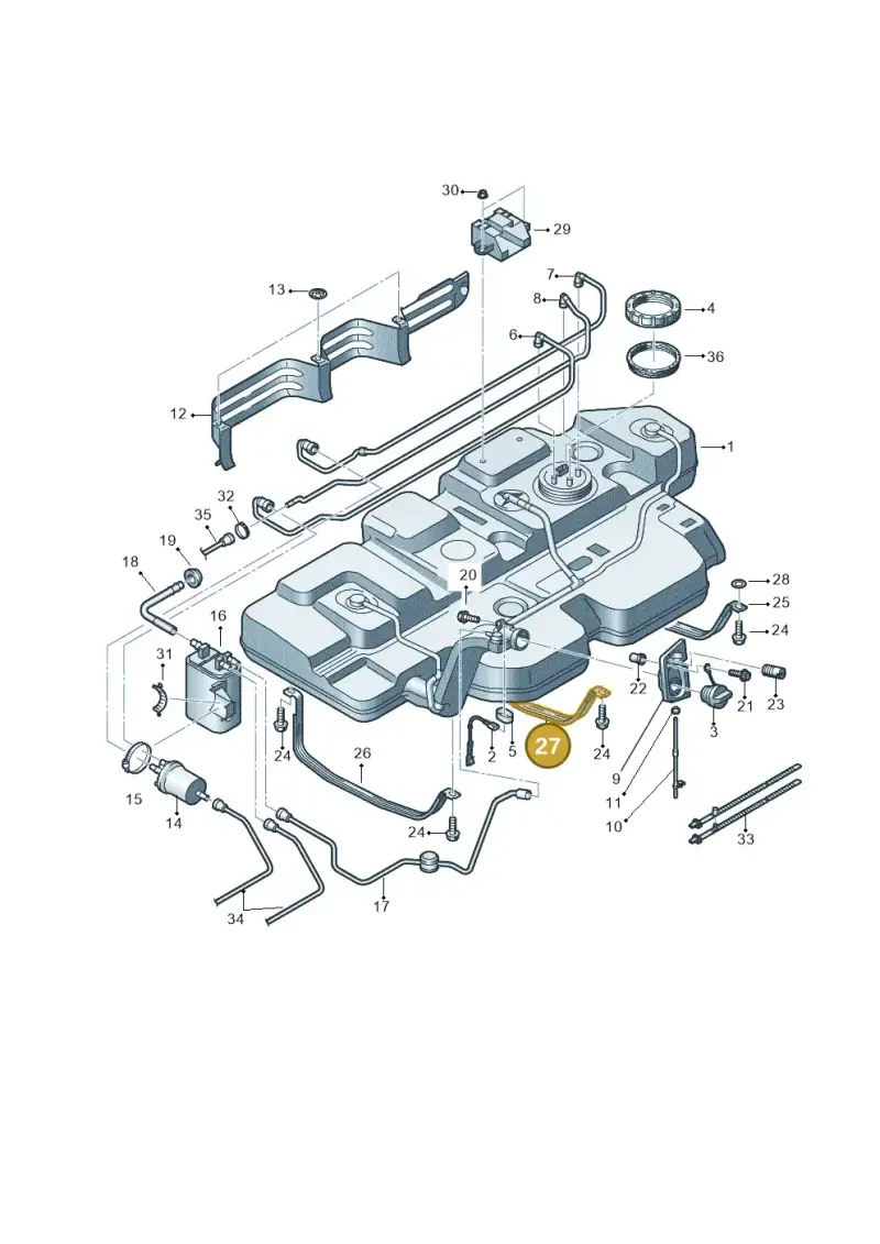 7H0201654C — Volkswagen Caravelle (2015-2019) diagram 862201400, position 27