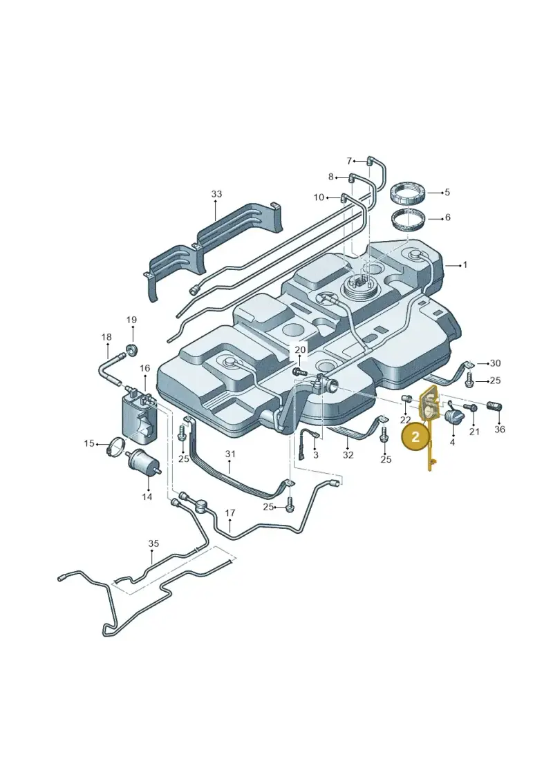 7H0201820 — Volkswagen Transp. caravelle (2009-2011) diagram 410201050, position 2